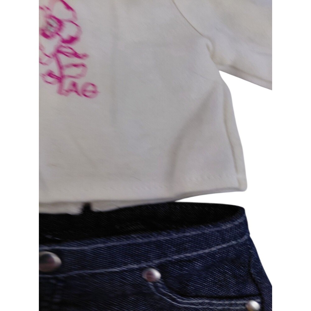 American Girl Doll READY FOR FUN Outfit Retired Jeans Shirt Socks Shoes - Picture 6 of 13